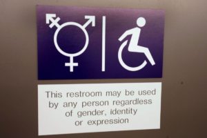 A gender neutral toilet 