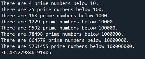 prime number calculation result